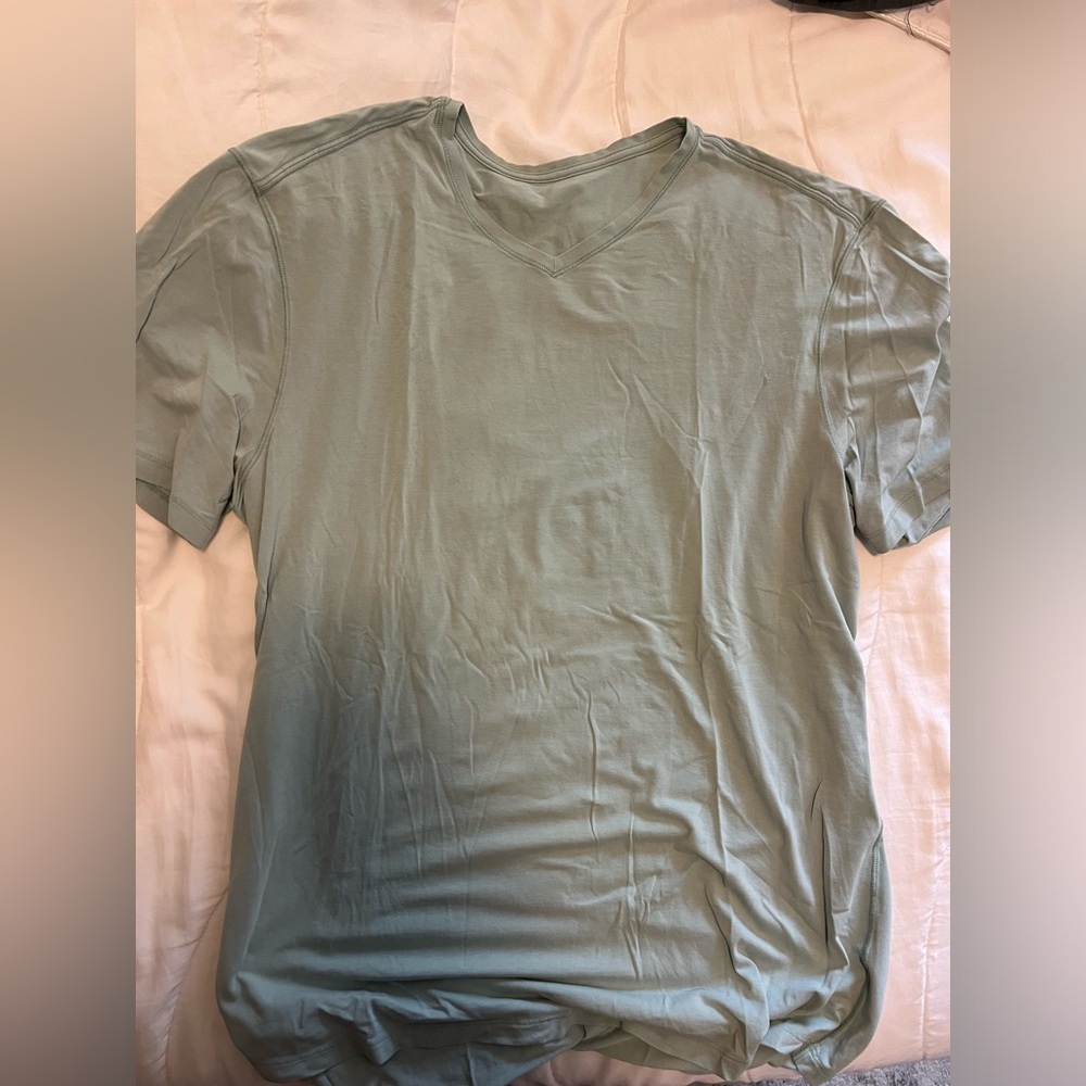 Men's Sage Green V-Neck T-Shirt